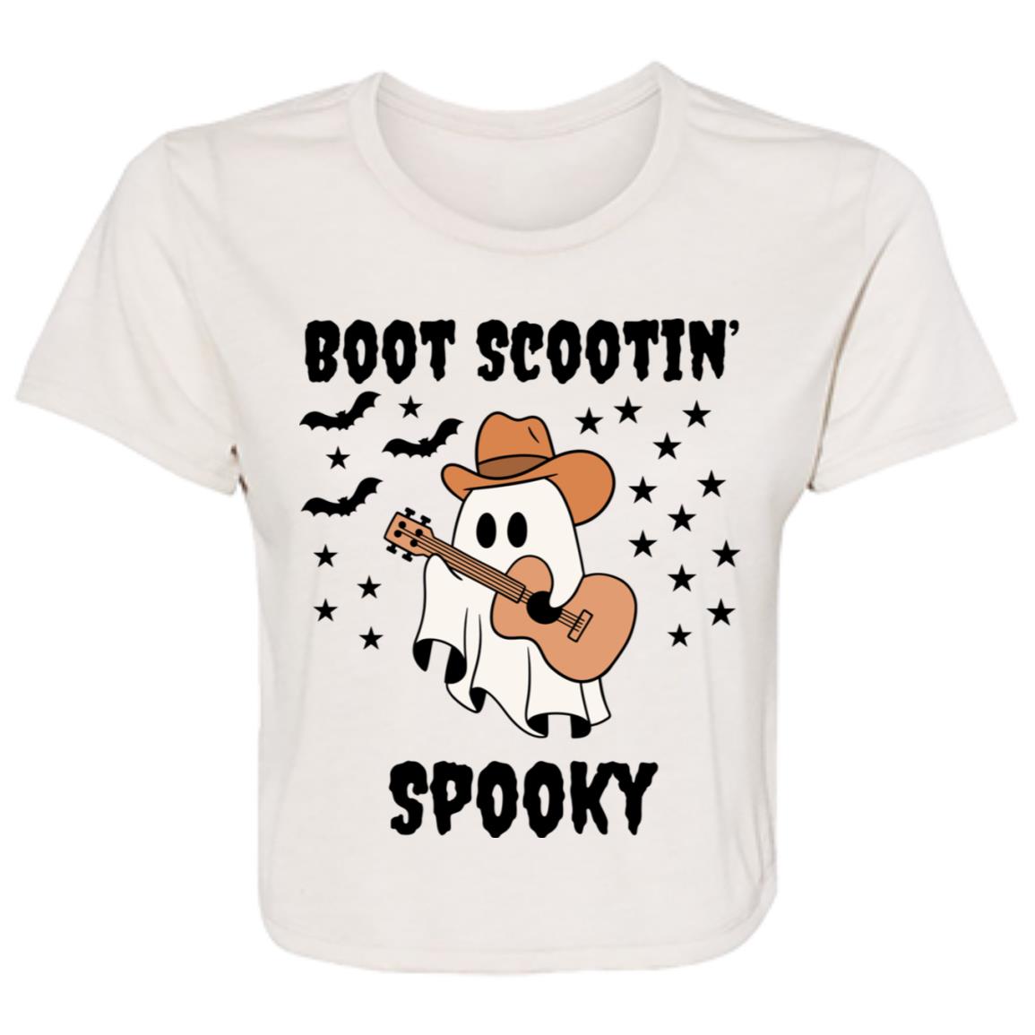 Boot Scootin' Spooky Ladies' Flowy Cropped Tee