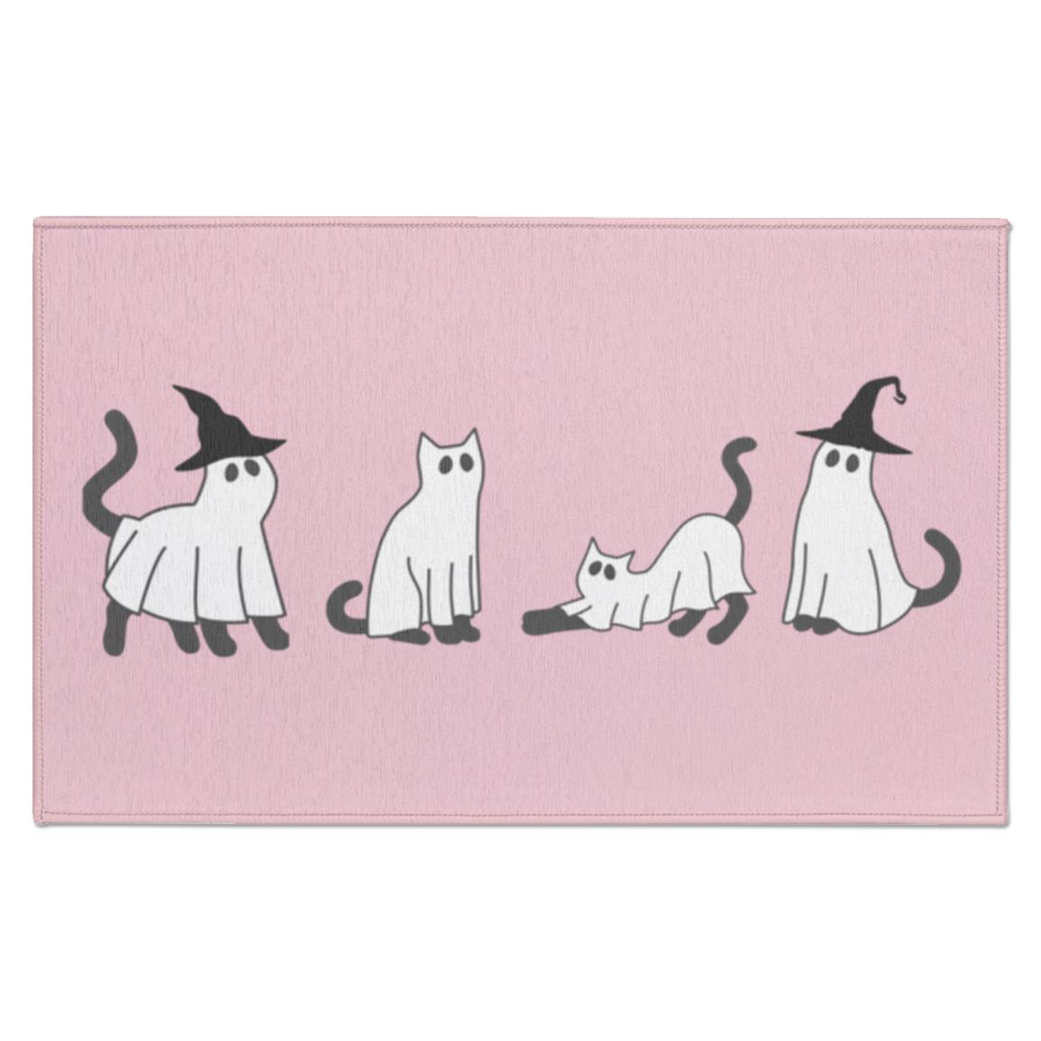 Black Cat Ghost Indoor Doormat