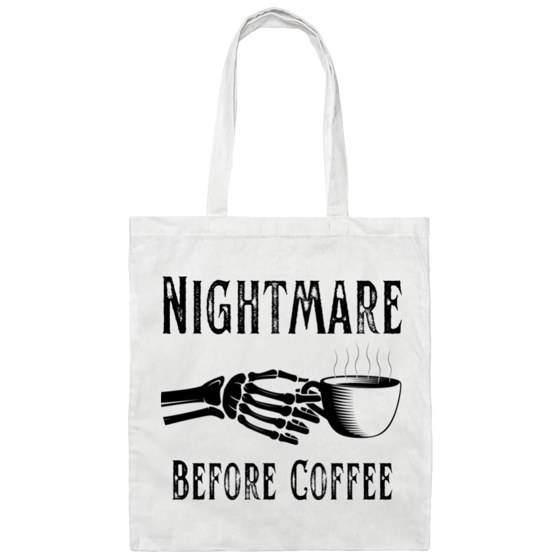 Nightmare Before Coffee Canvas Tote Bag