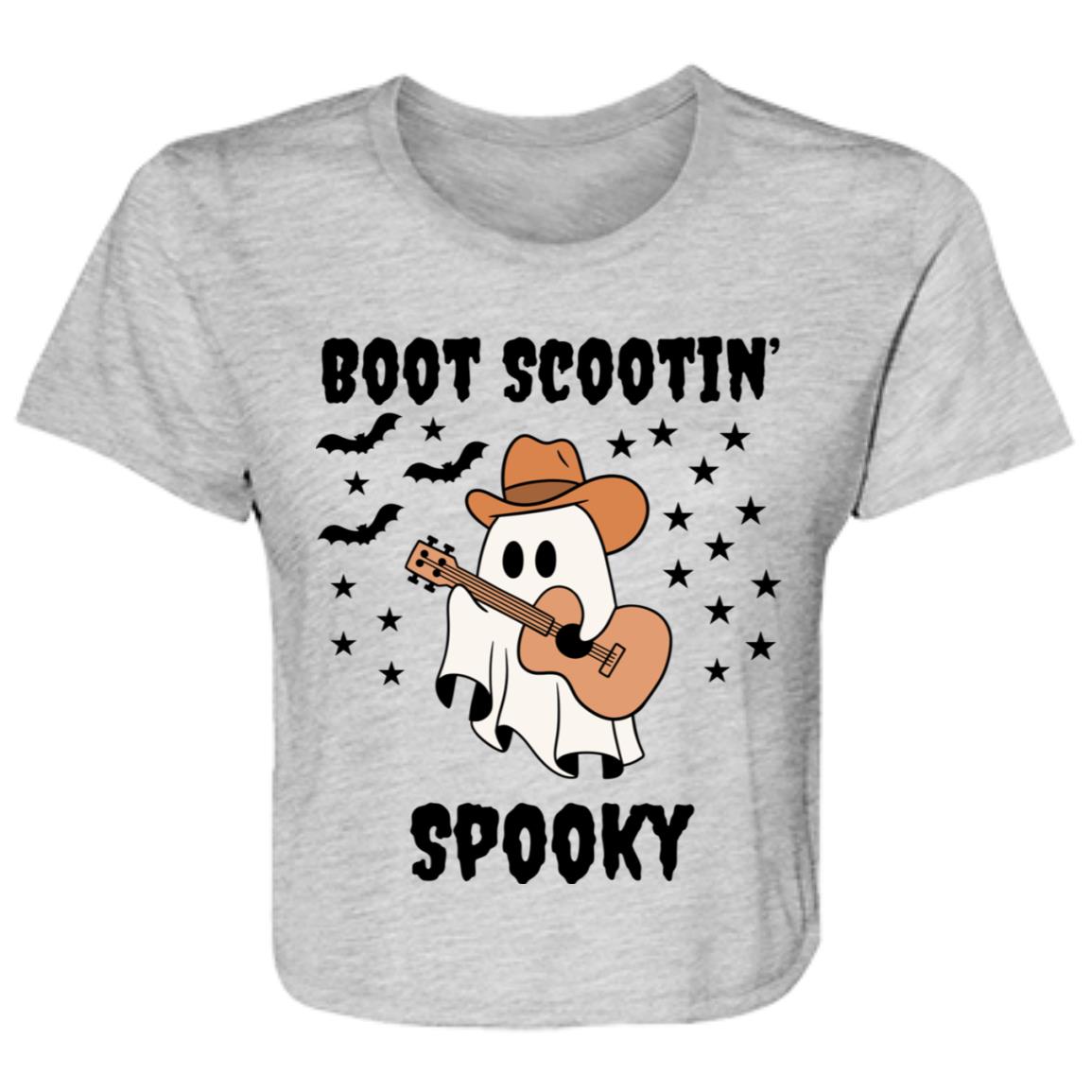 Boot Scootin' Spooky Ladies' Flowy Cropped Tee