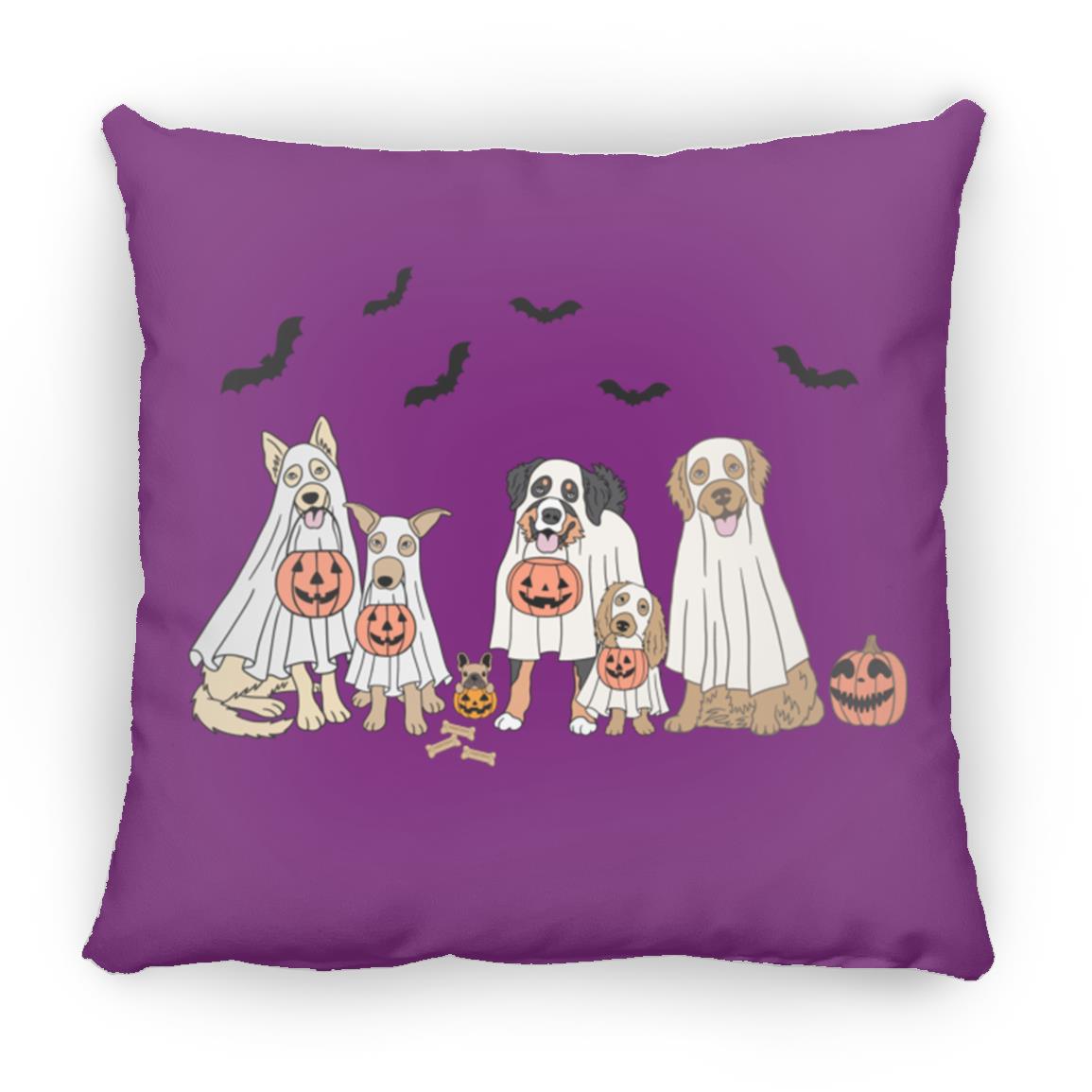 Trick or Treat Dogs Large Square Pillow