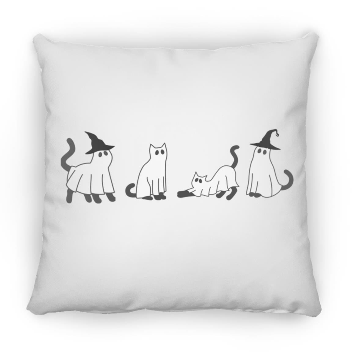 Black Cat Large Square Pillow