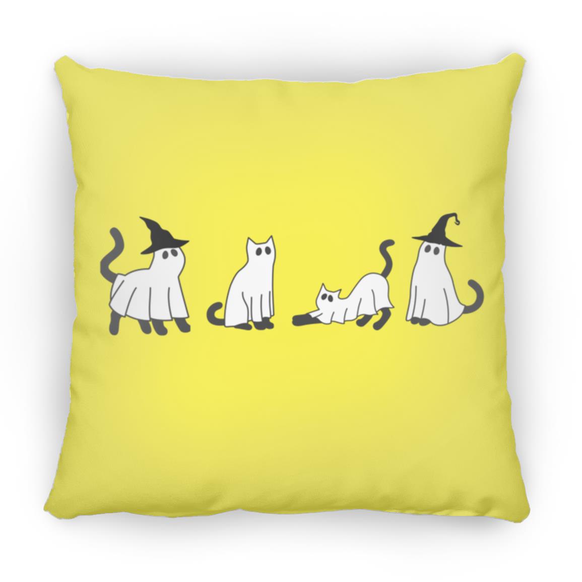 Black Cat Large Square Pillow