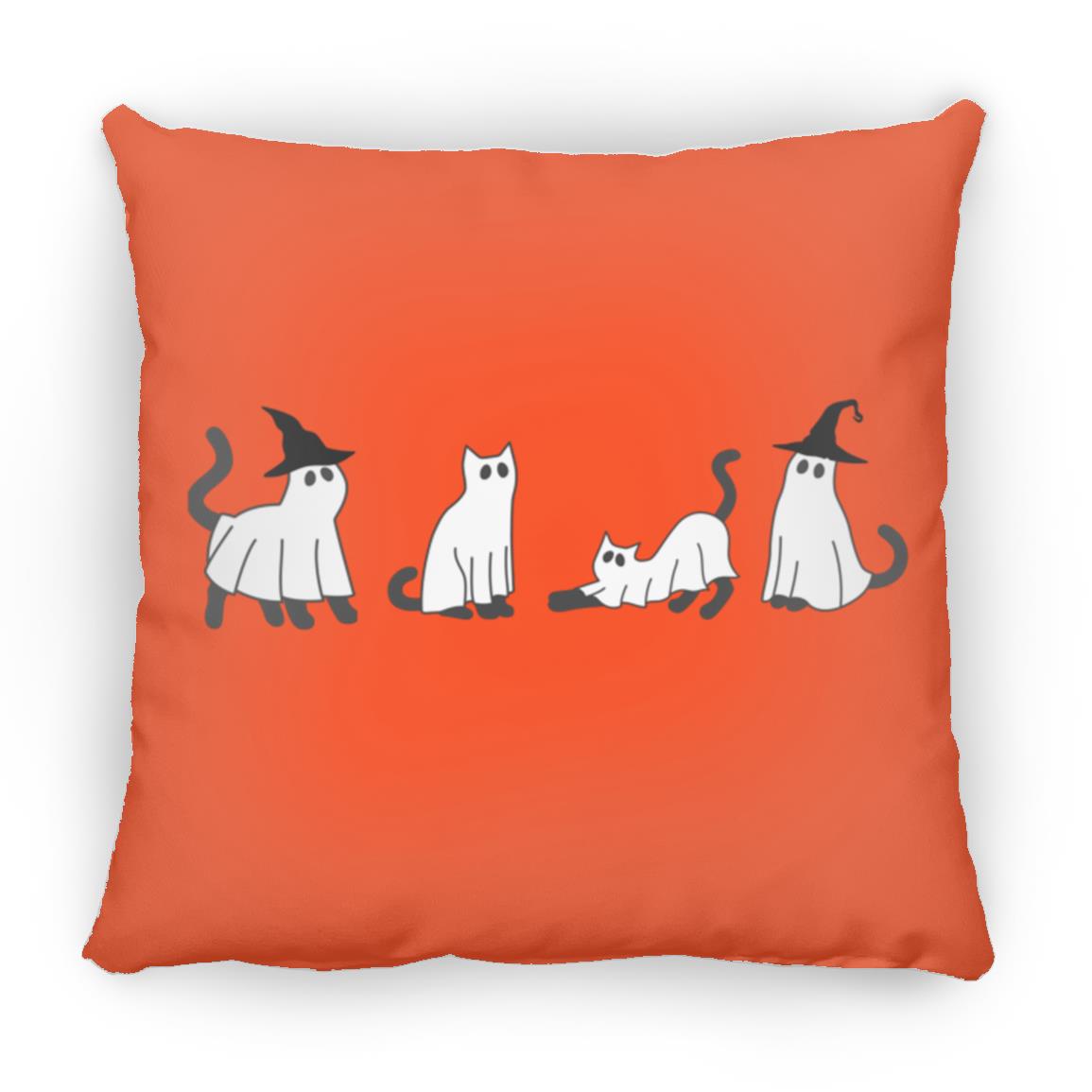 Black Cat Large Square Pillow