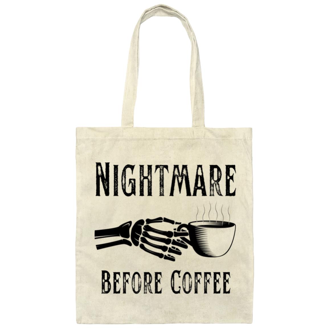 Nightmare Before Coffee Canvas Tote Bag