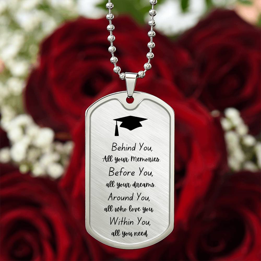 Graduation Necklace for your Grad - Dog Tag | Military Tag