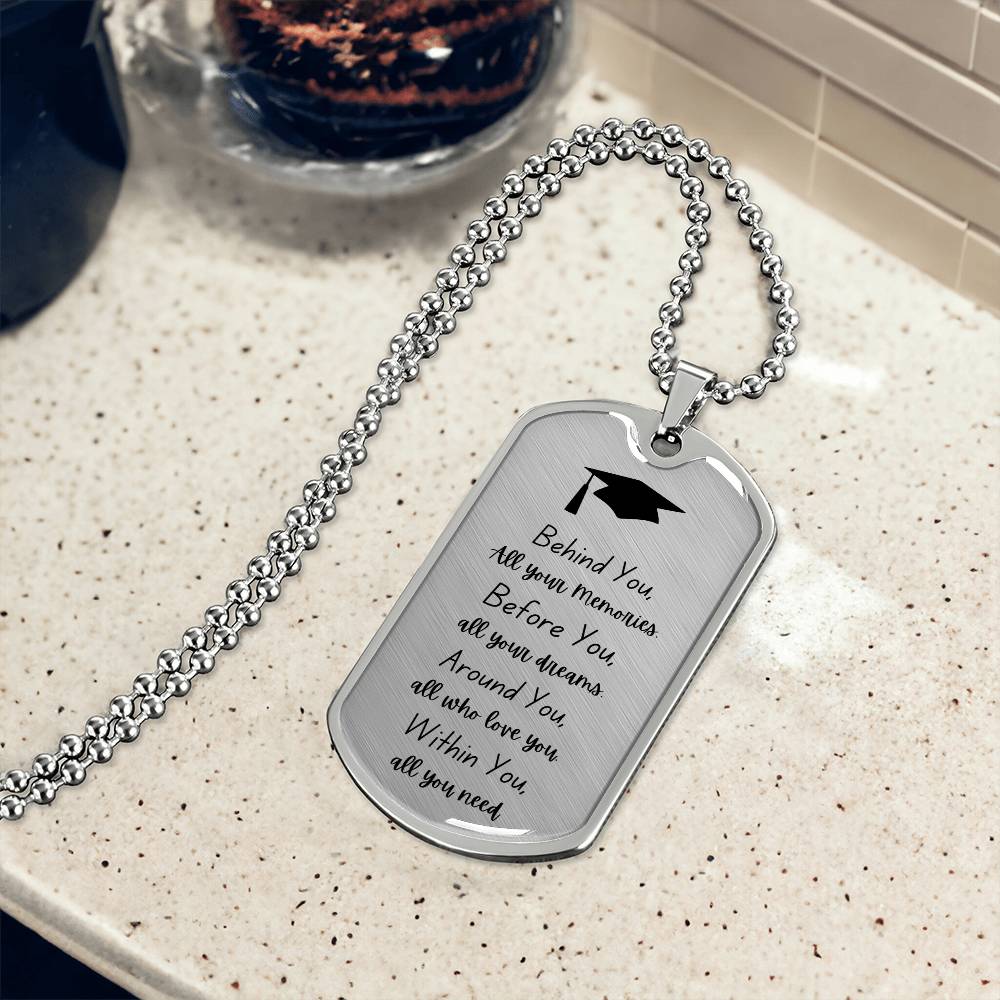 Graduation Necklace for your Grad - Dog Tag | Military Tag