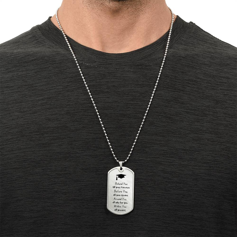 Graduation Necklace for your Grad - Dog Tag | Military Tag
