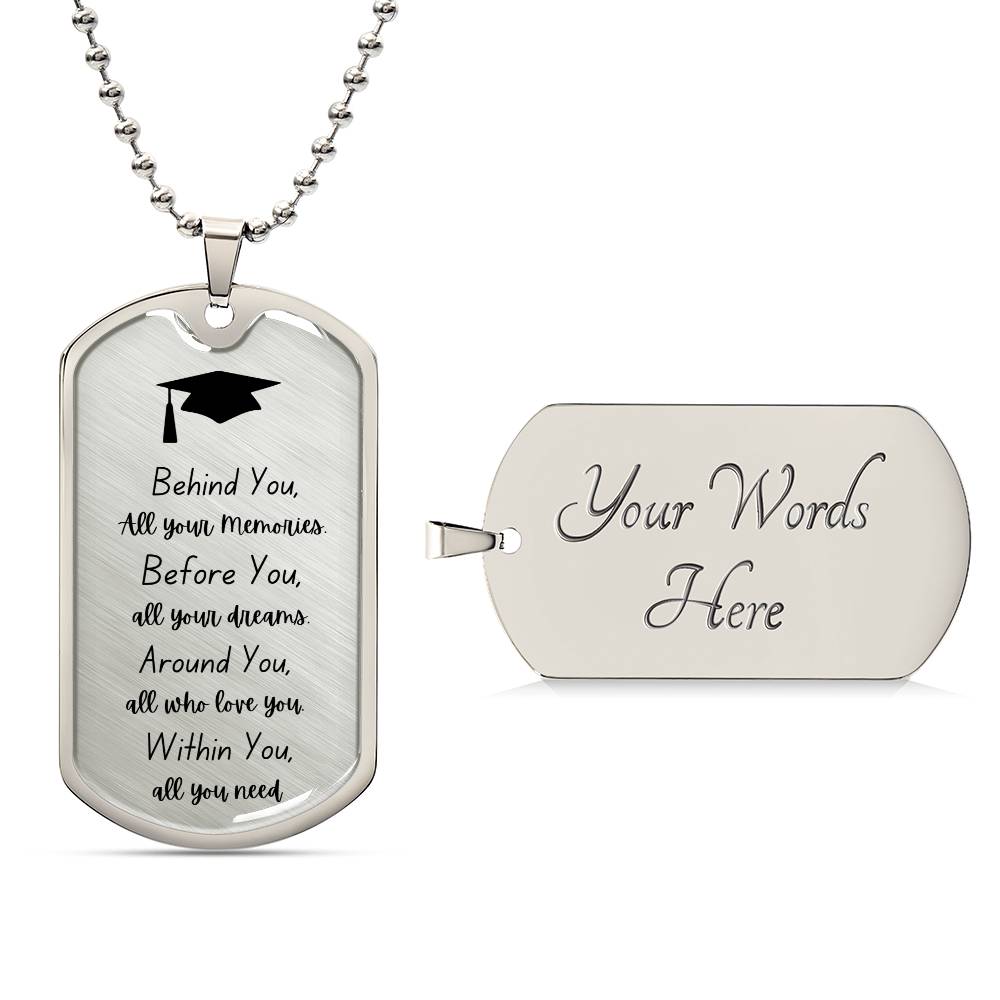 Graduation Necklace for your Grad - Dog Tag | Military Tag