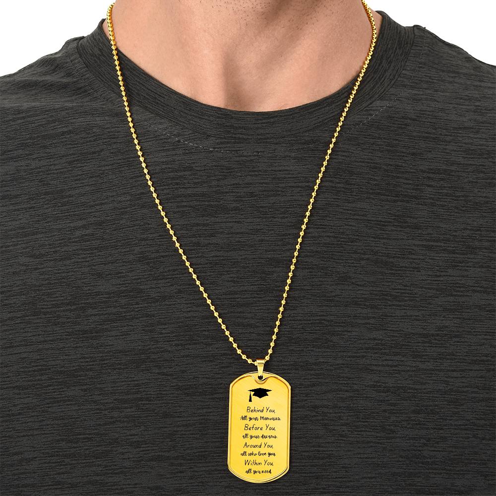 Graduation Necklace for your Grad - Dog Tag | Military Tag