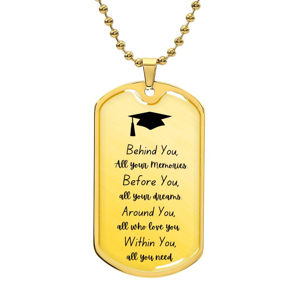 Graduation Necklace for your Grad - Dog Tag | Military Tag
