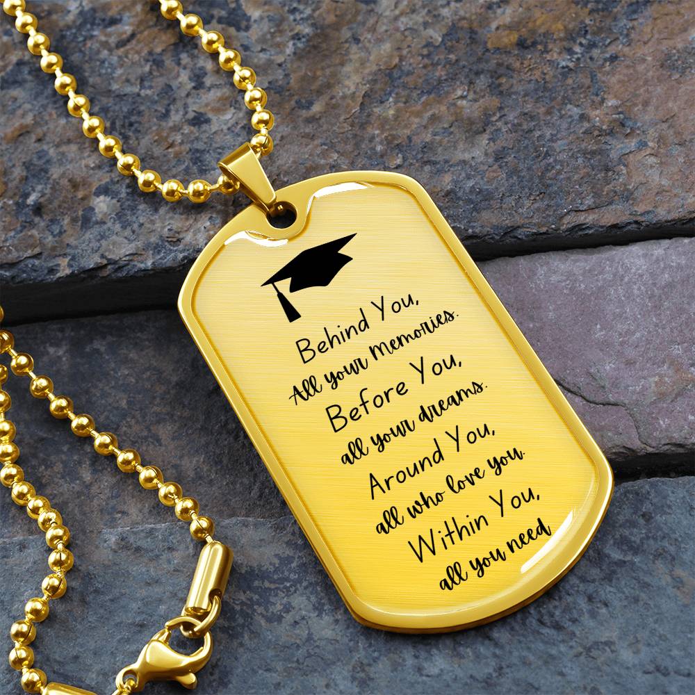 Graduation Necklace for your Grad - Dog Tag | Military Tag