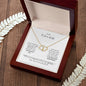 To My Future Wife | I Love You | 10k solid yellow gold hearts Everlasting Love Necklace