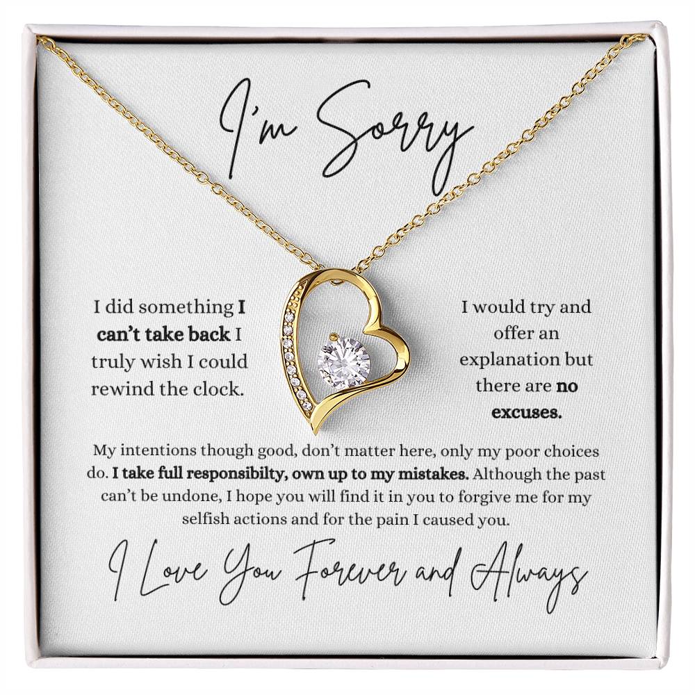 I'm Sorry | Girlfriend | Wife | Soulmate | Partner | Forever Love Necklace