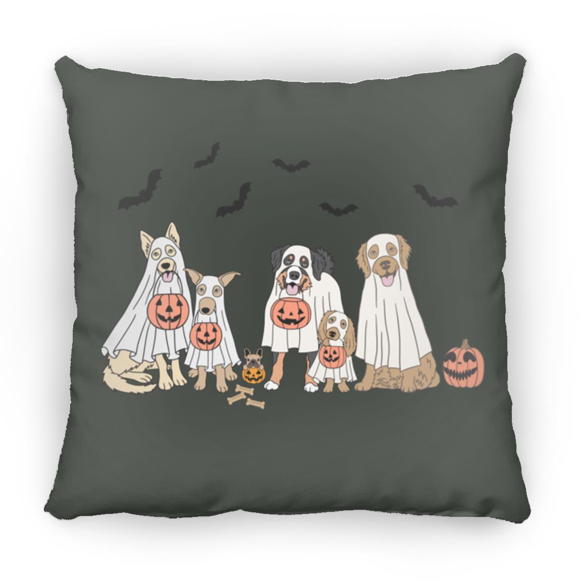 Trick or Treat Dogs Large Square Pillow