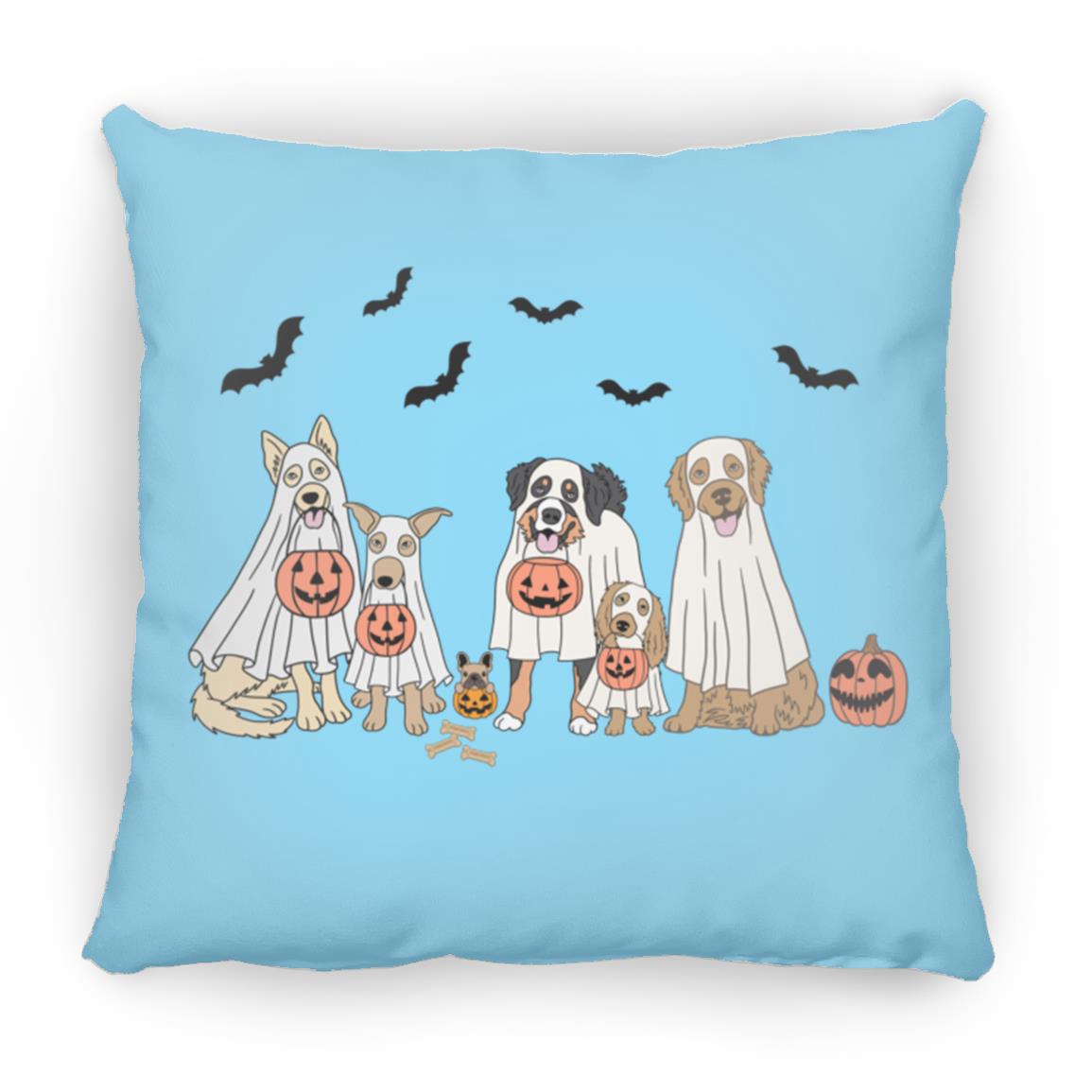 Trick or Treat Dogs Large Square Pillow