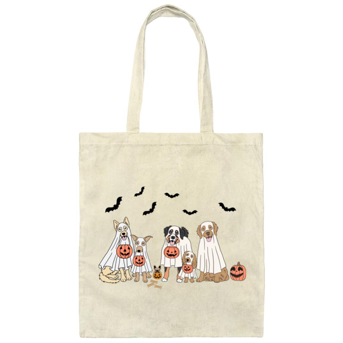 Trick or Treat Dogs Canvas Tote Bag