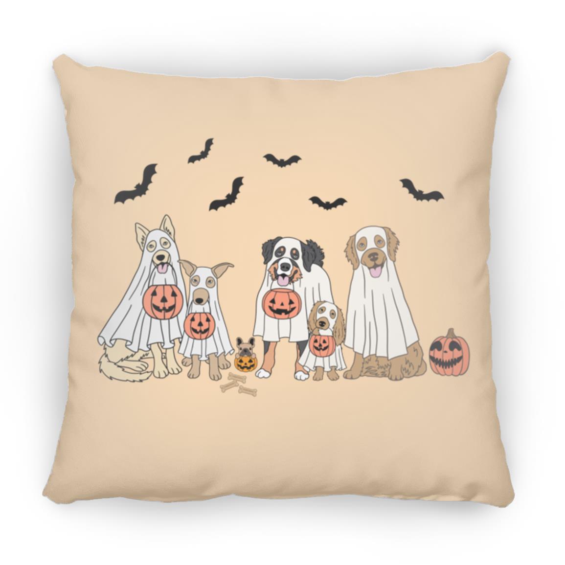 Trick or Treat Dogs Large Square Pillow