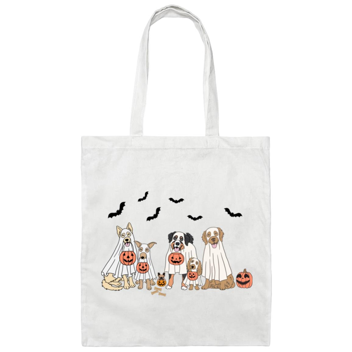 Trick or Treat Dogs Canvas Tote Bag