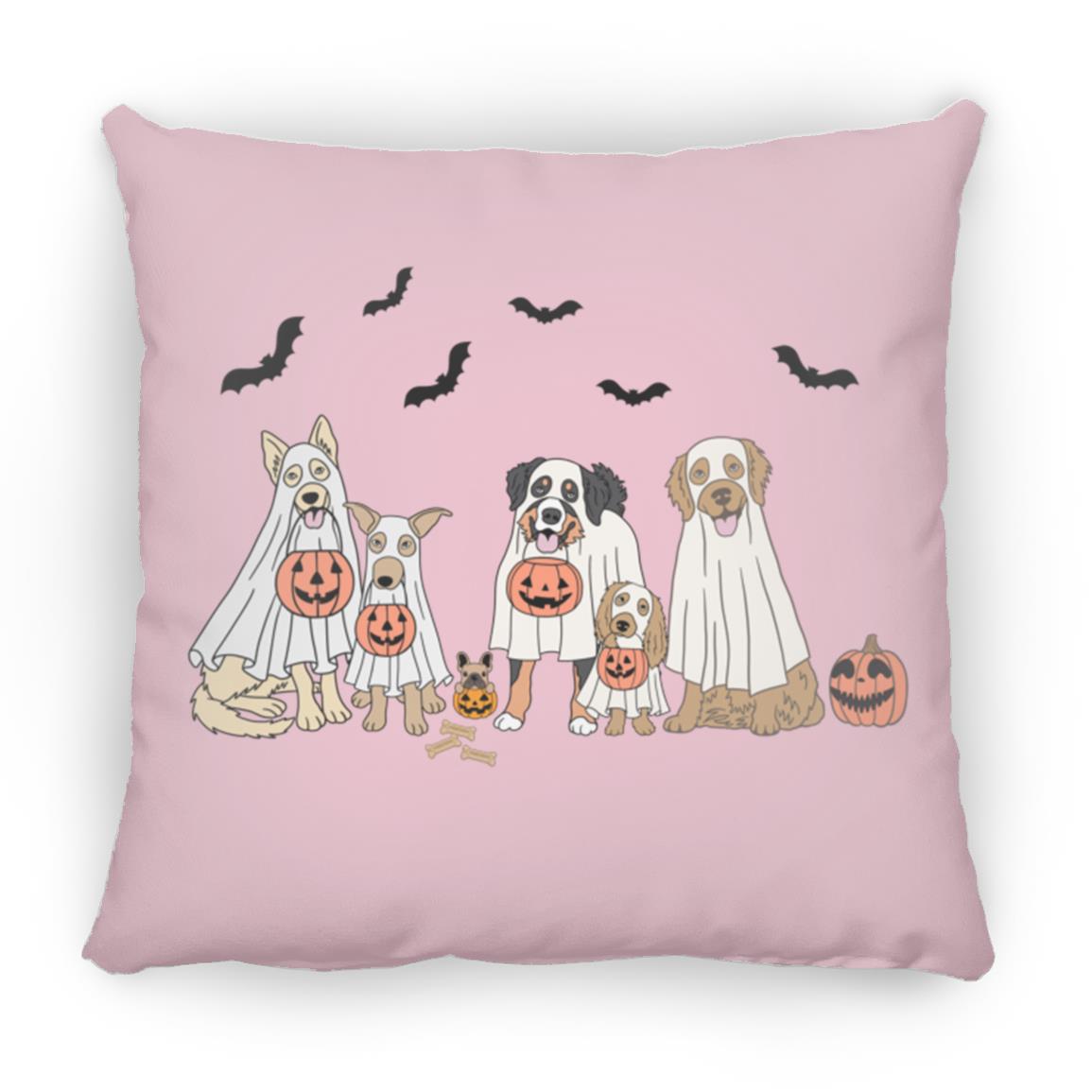 Trick or Treat Dogs Large Square Pillow