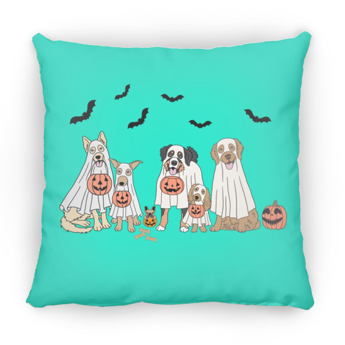 Trick or Treat Dogs Large Square Pillow