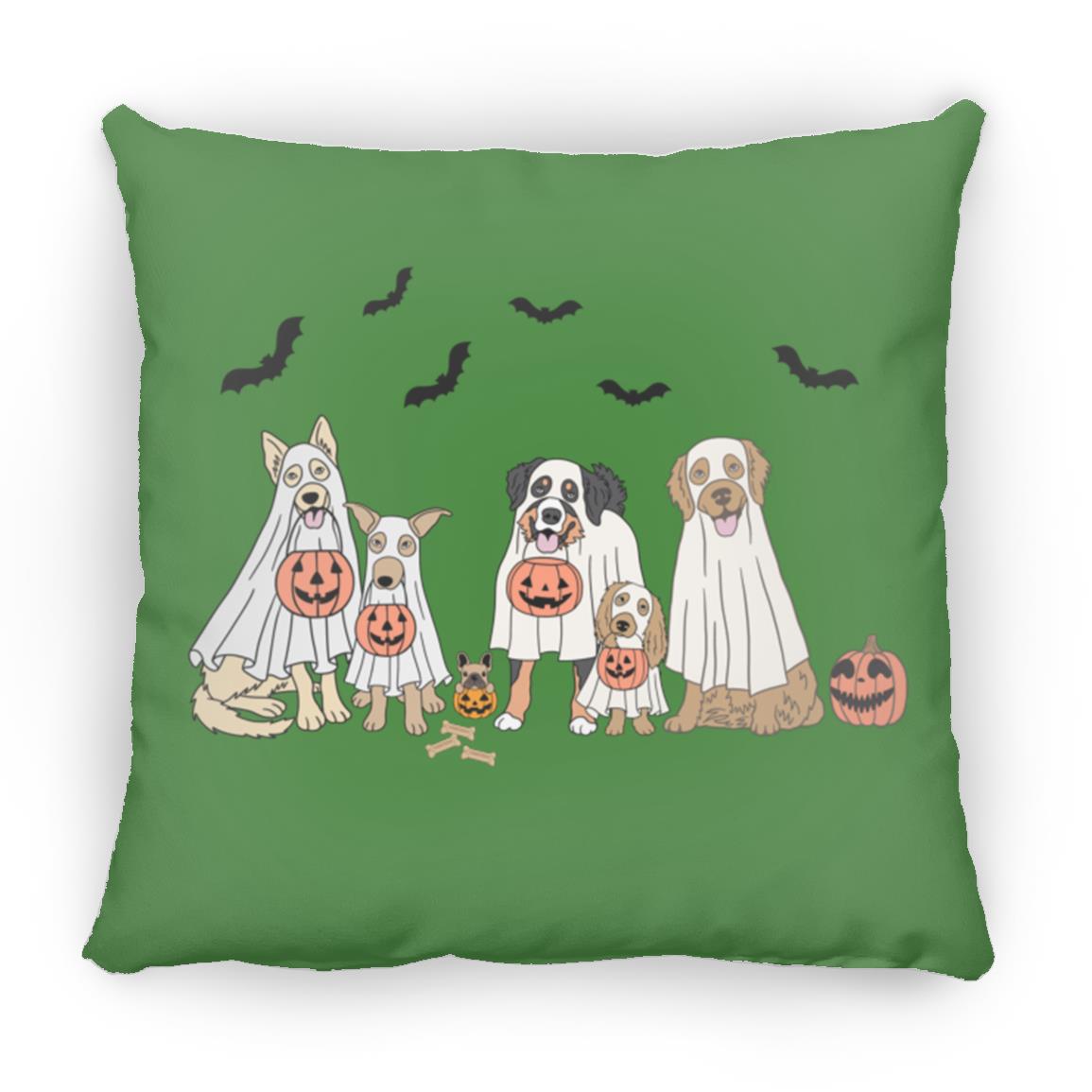 Trick or Treat Dogs Large Square Pillow