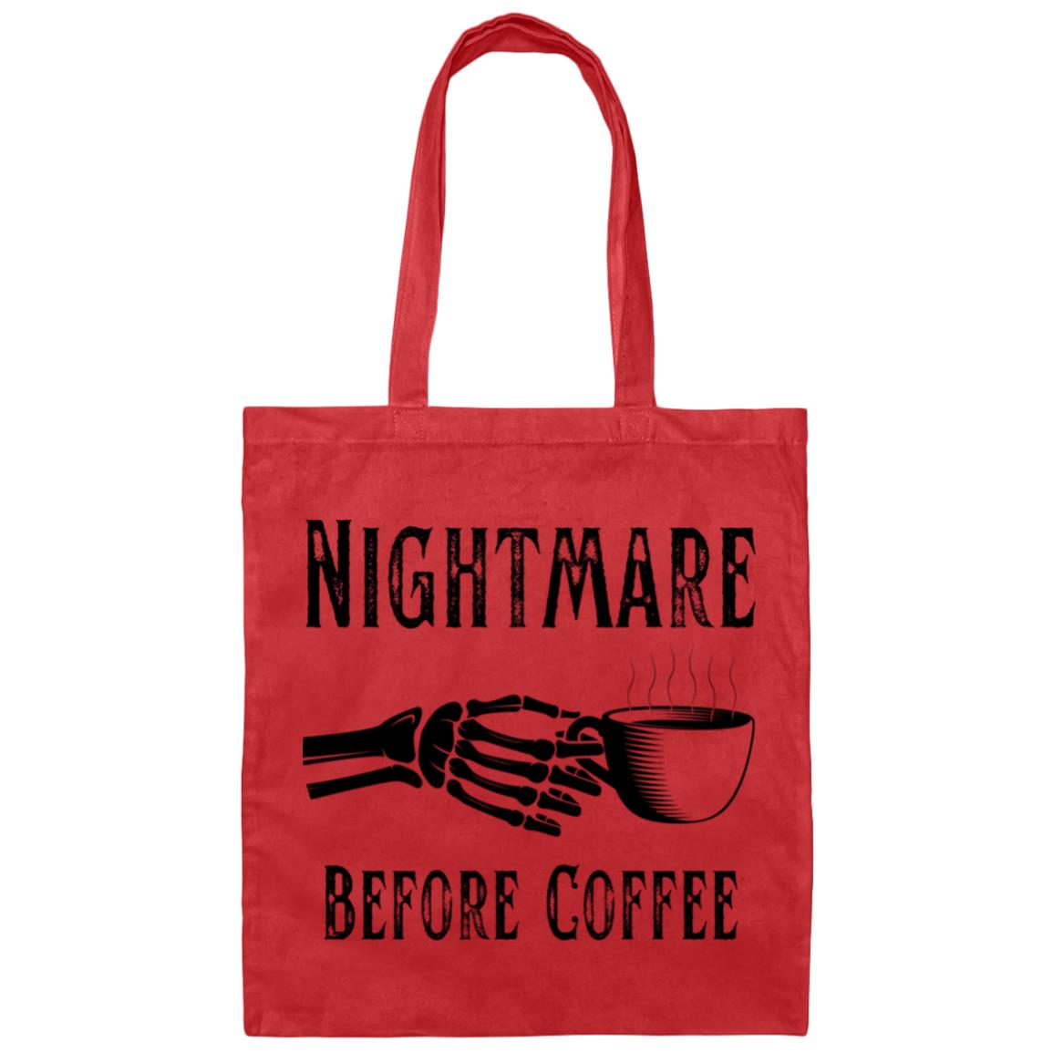 Nightmare Before Coffee Canvas Tote Bag