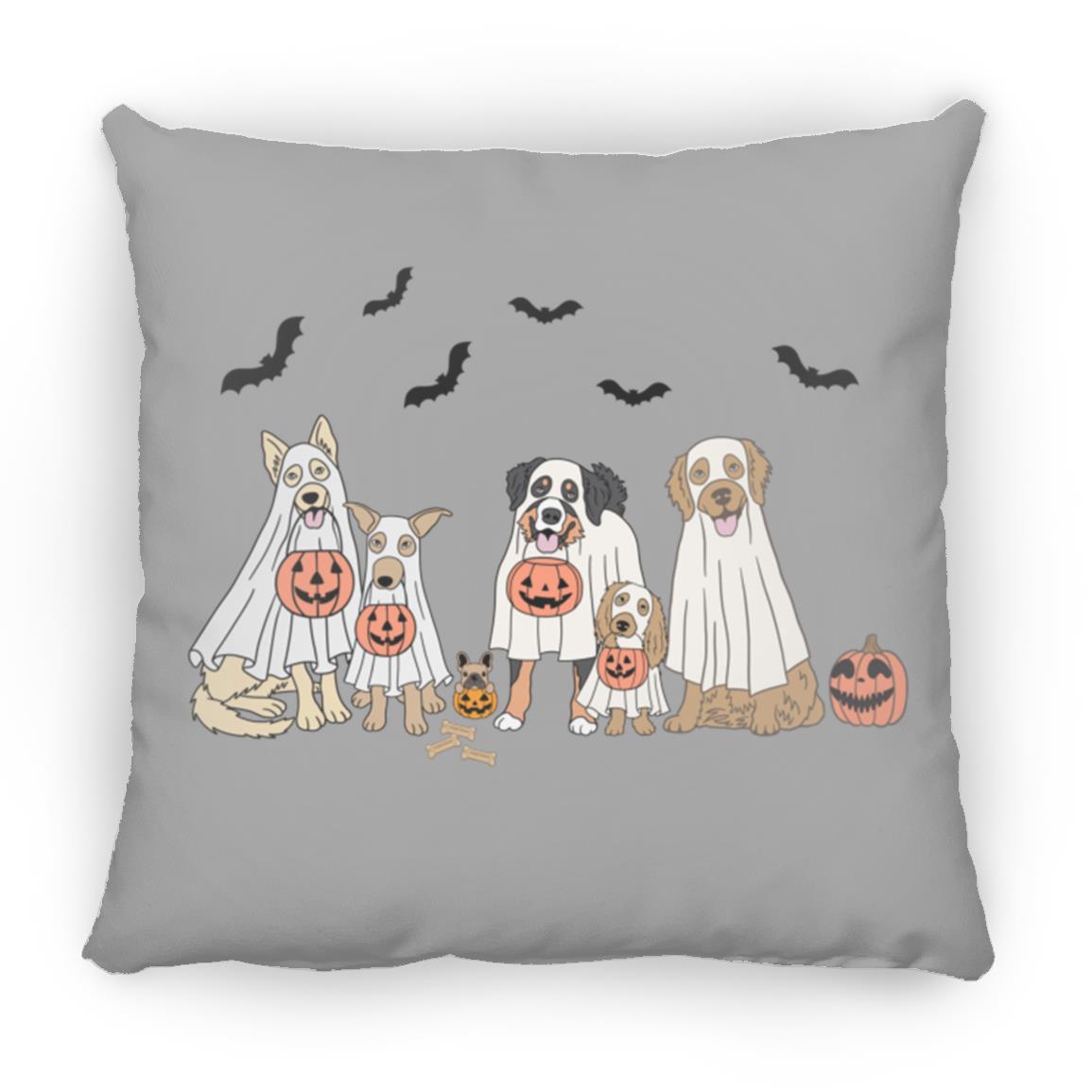 Trick or Treat Dogs Large Square Pillow