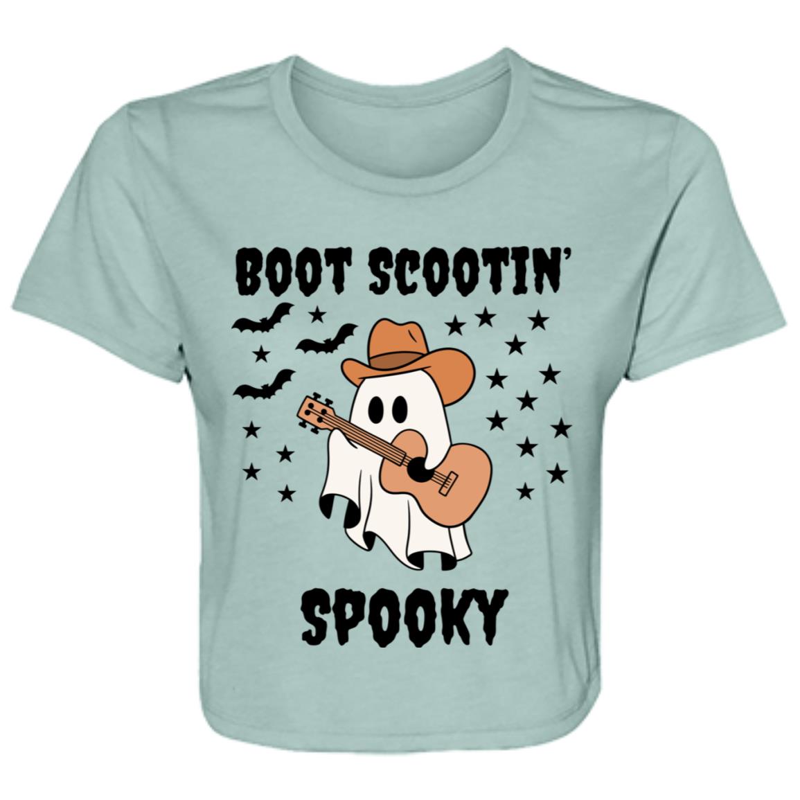 Boot Scootin' Spooky Ladies' Flowy Cropped Tee