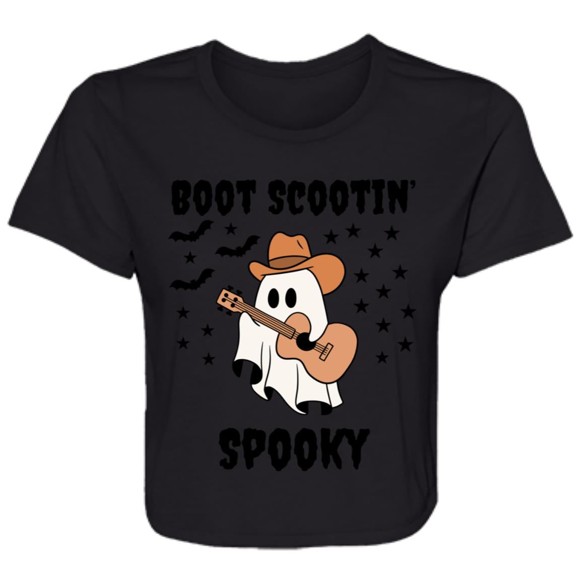 Boot Scootin' Spooky Ladies' Flowy Cropped Tee