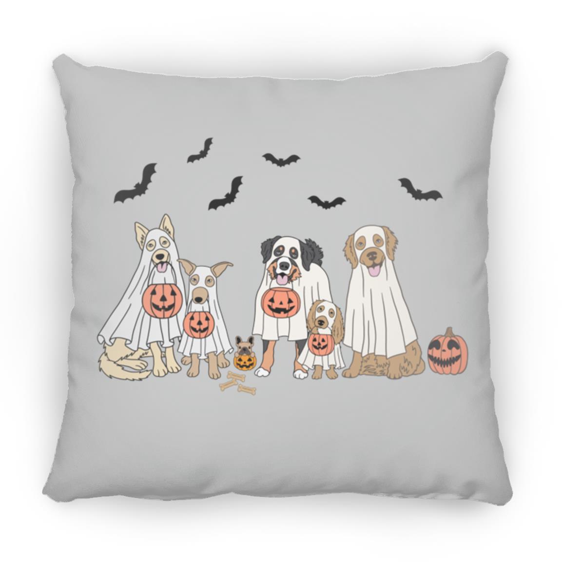 Trick or Treat Dogs Large Square Pillow