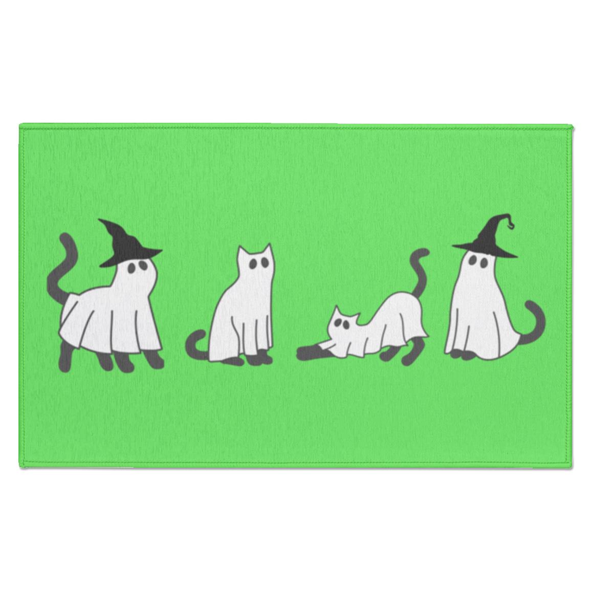 Black Cat Ghost Indoor Doormat