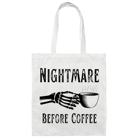 Nightmare Before Coffee Canvas Tote Bag