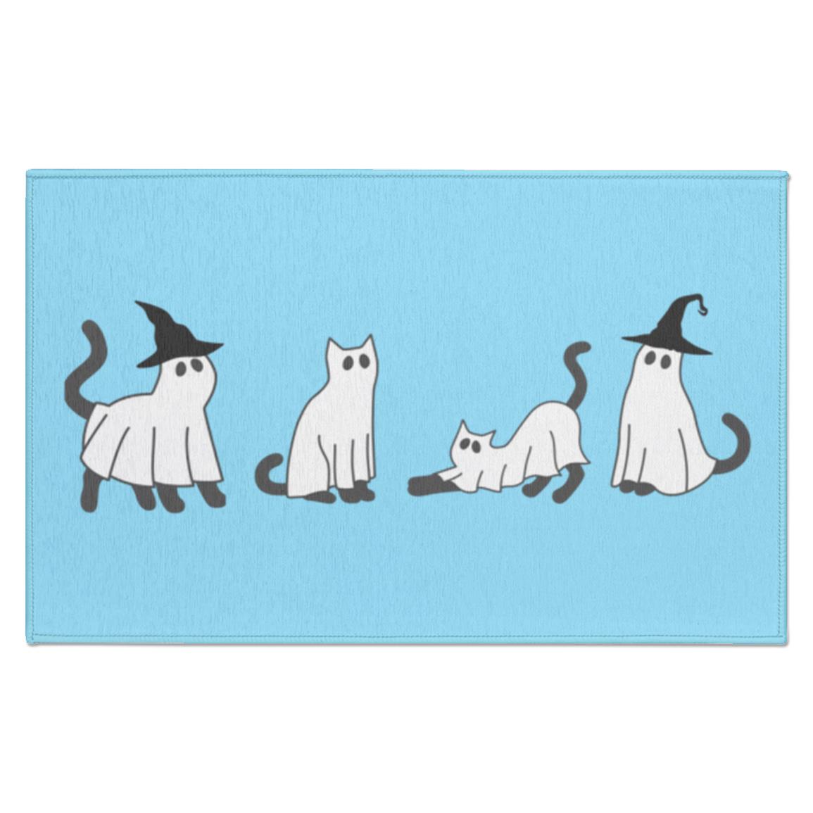 Black Cat Ghost Indoor Doormat