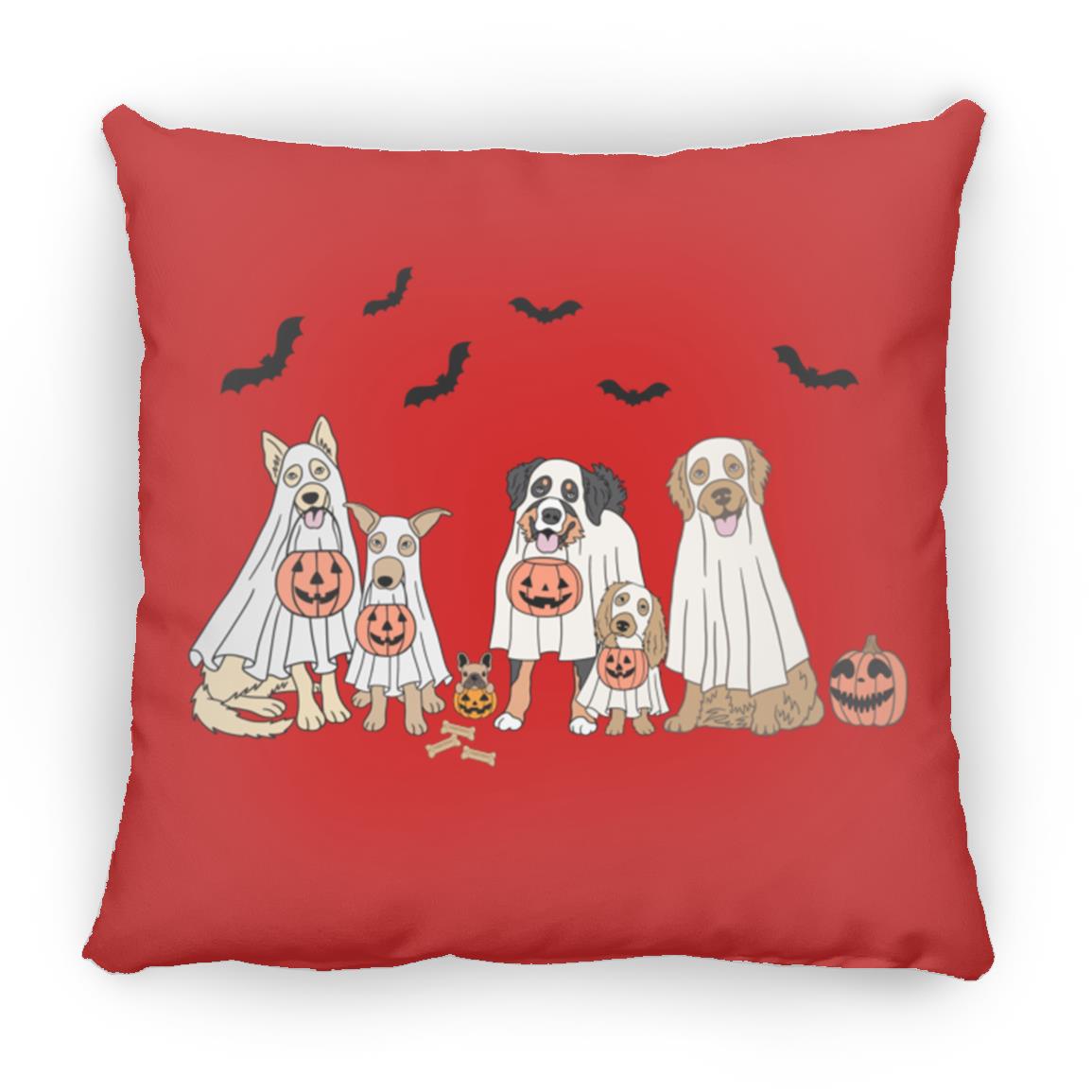 Trick or Treat Dogs Large Square Pillow