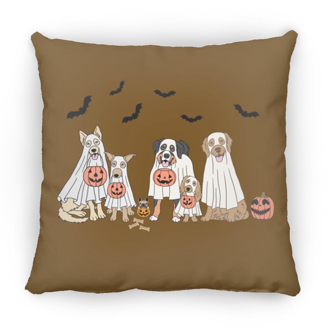 Trick or Treat Dogs Large Square Pillow
