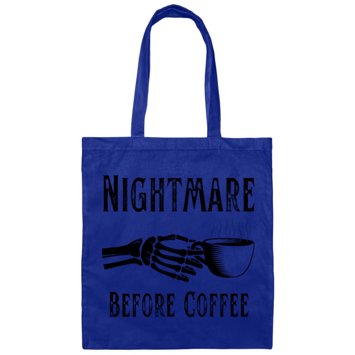 Nightmare Before Coffee Canvas Tote Bag