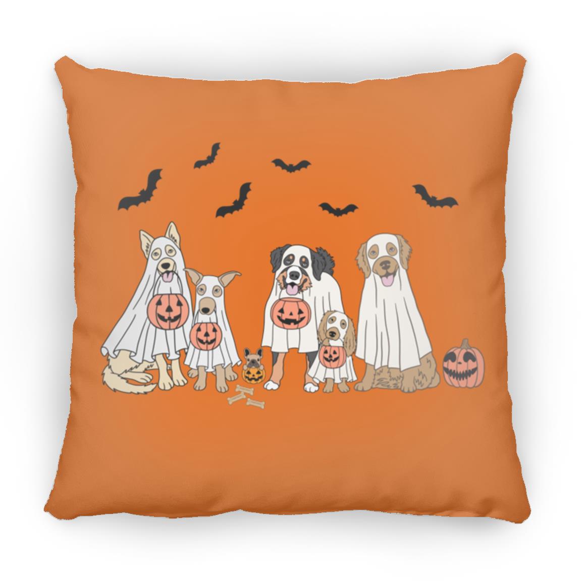 Trick or Treat Dogs Large Square Pillow