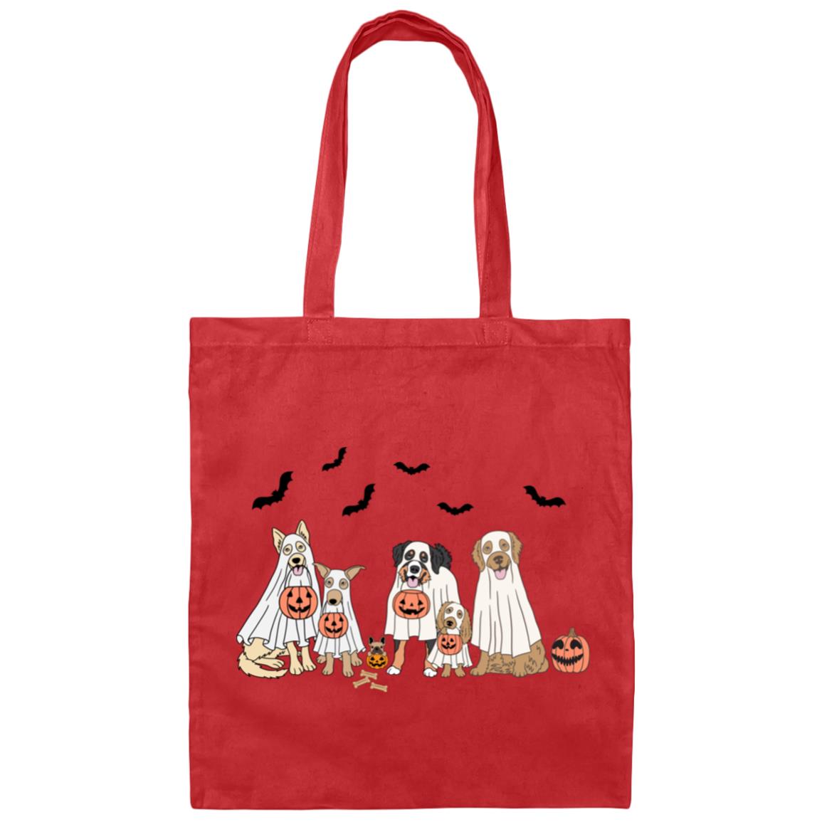Trick or Treat Dogs Canvas Tote Bag