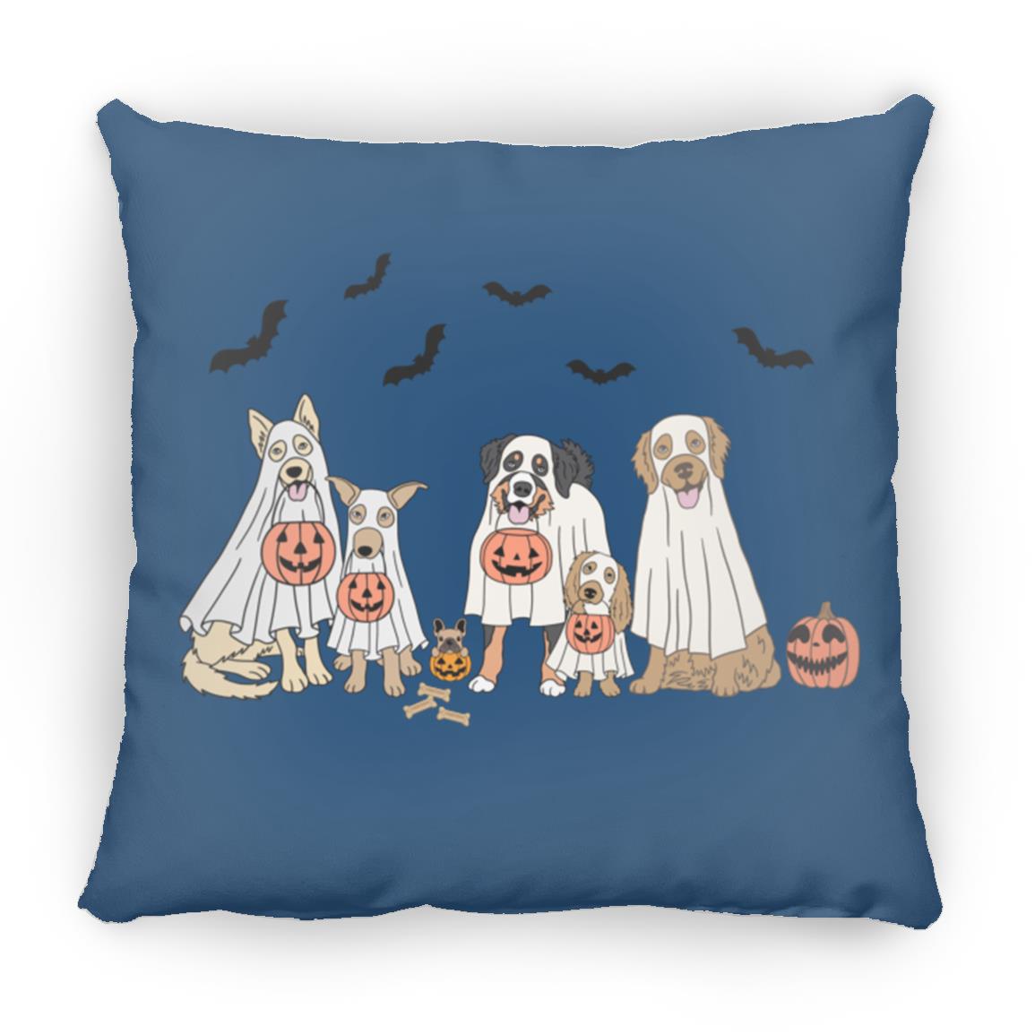 Trick or Treat Dogs Large Square Pillow