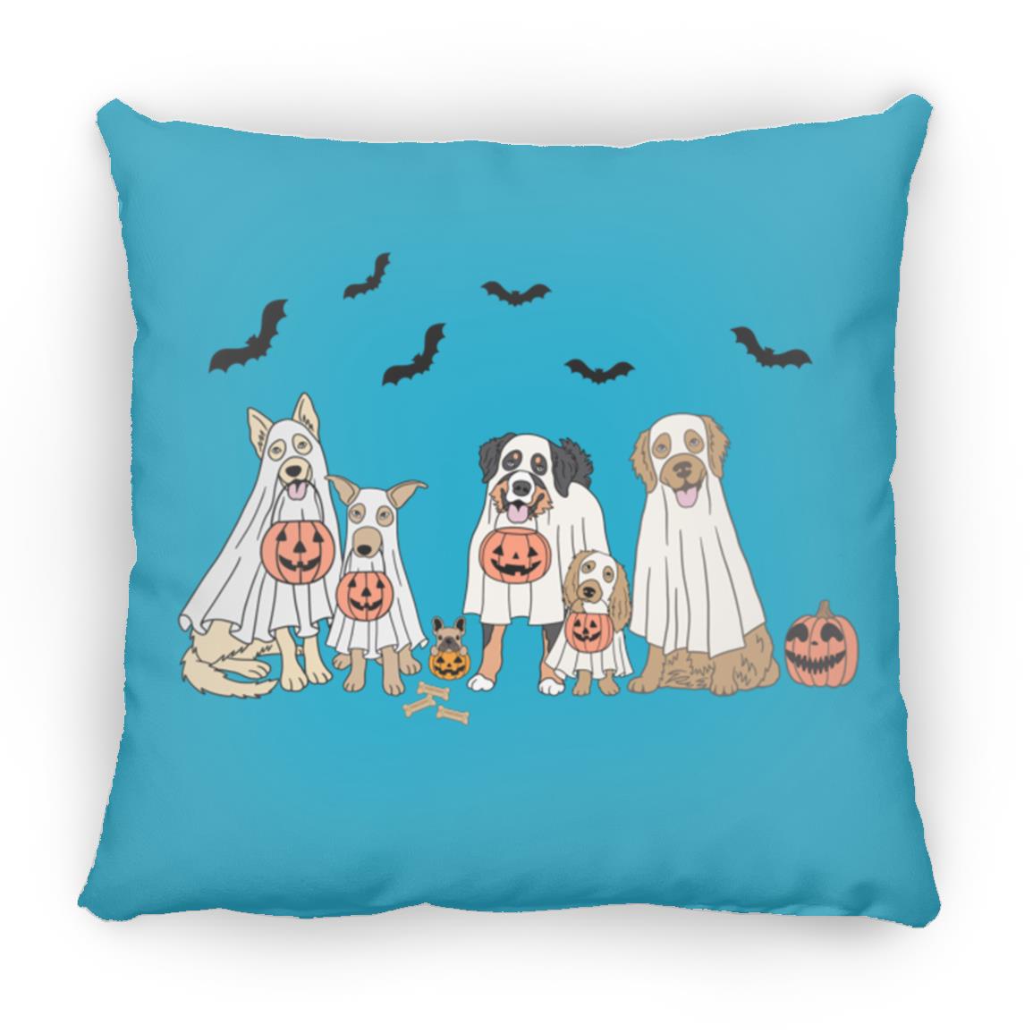 Trick or Treat Dogs Large Square Pillow
