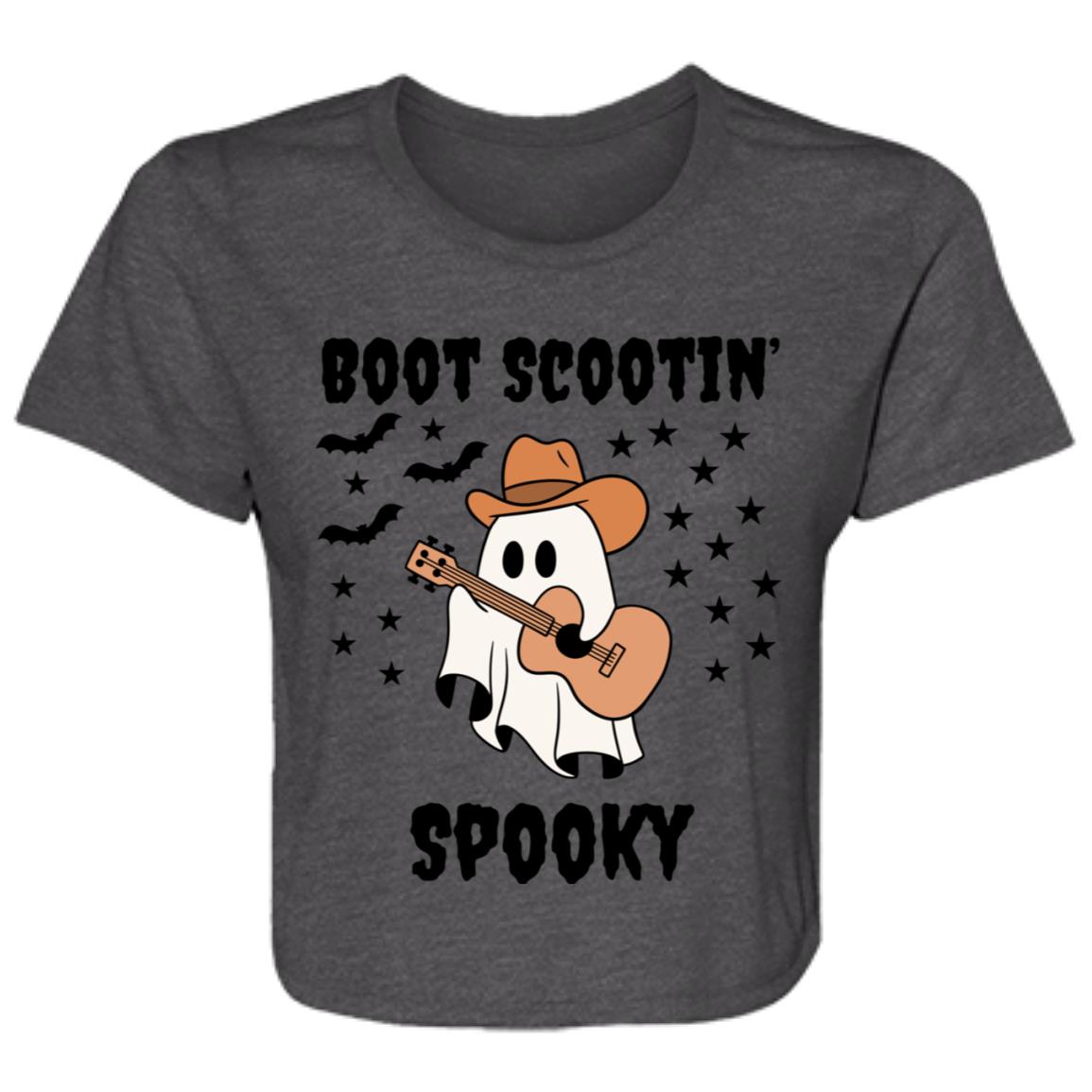 Boot Scootin' Spooky Ladies' Flowy Cropped Tee