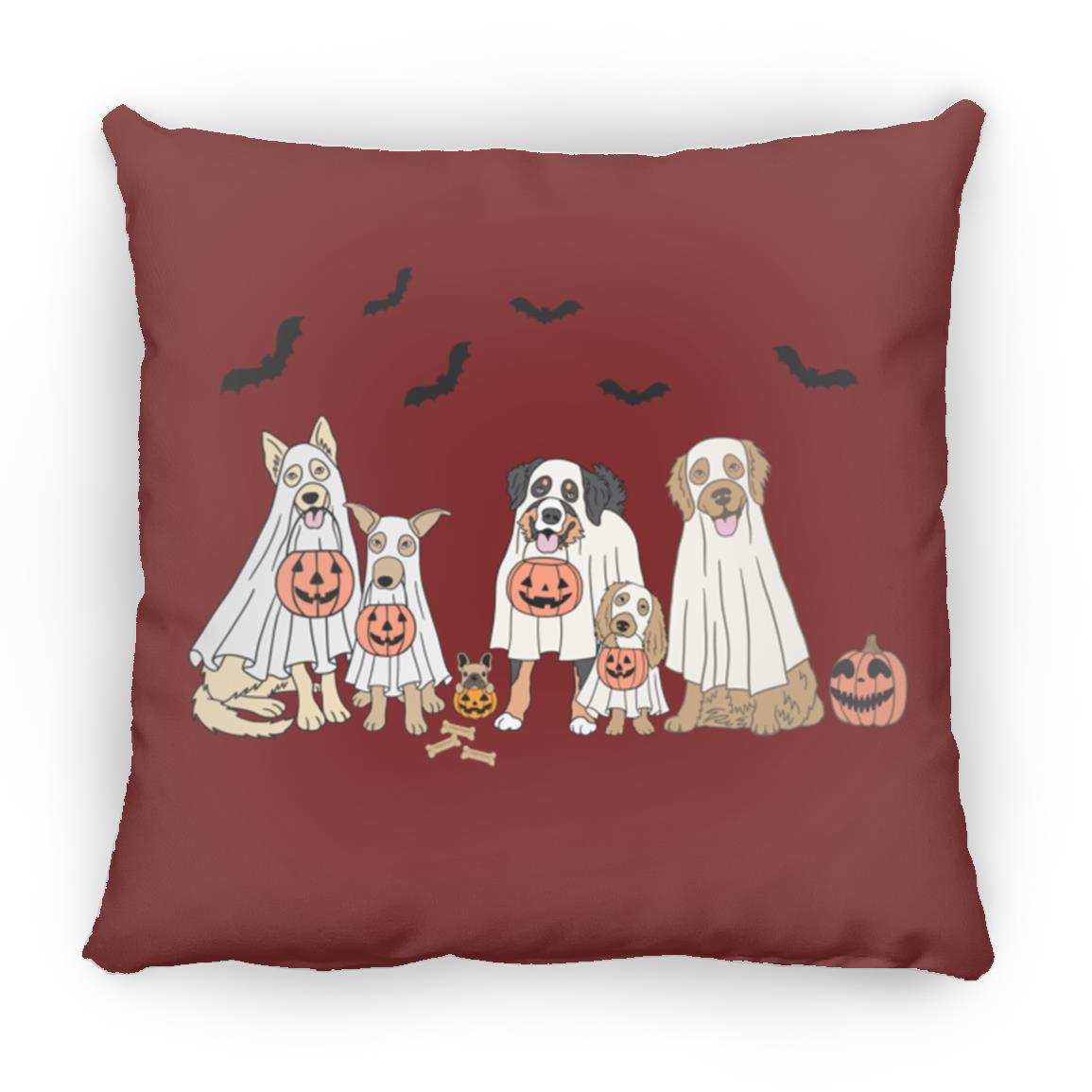 Trick or Treat Dogs Large Square Pillow