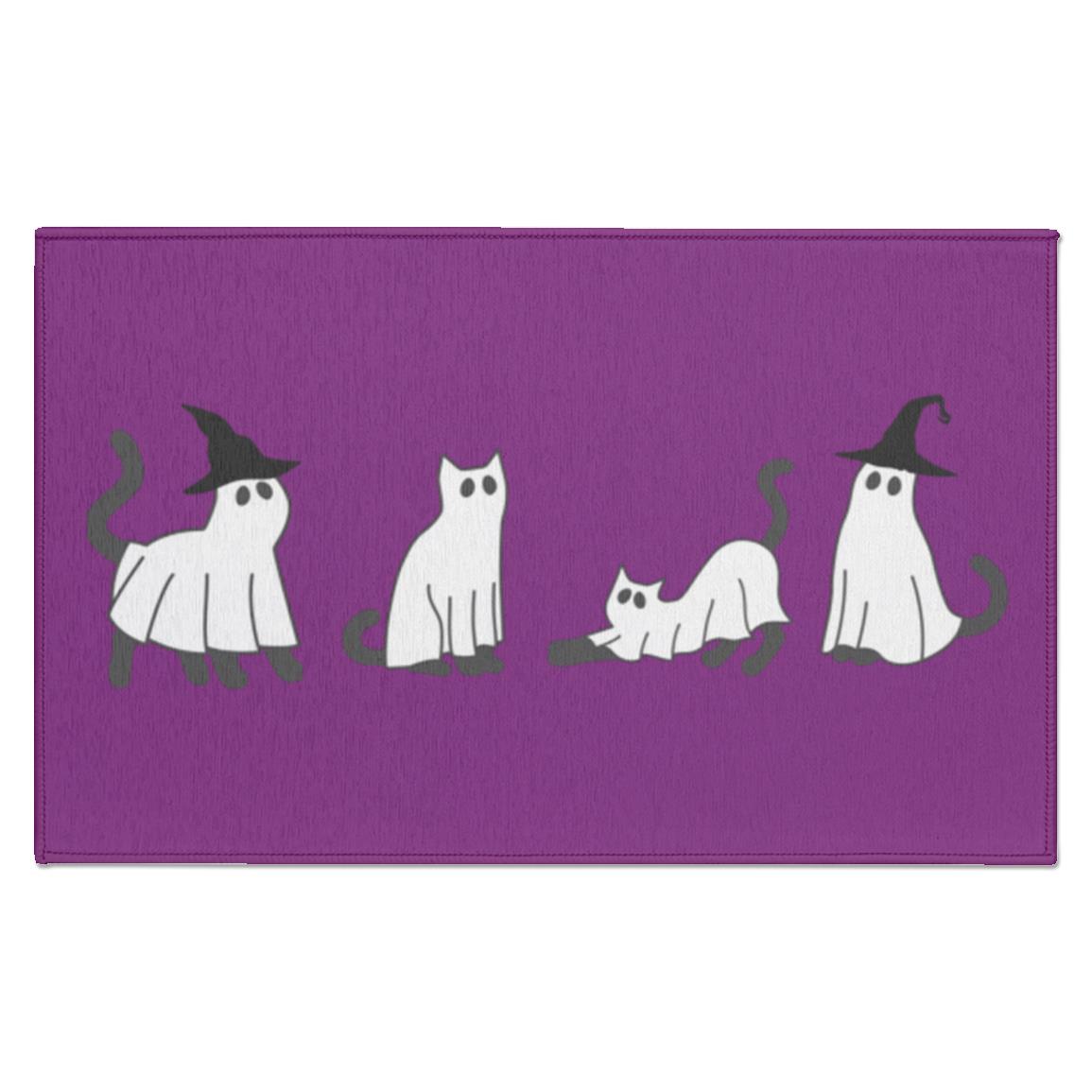 Black Cat Ghost Indoor Doormat