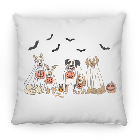 Trick or Treat Dogs Large Square Pillow