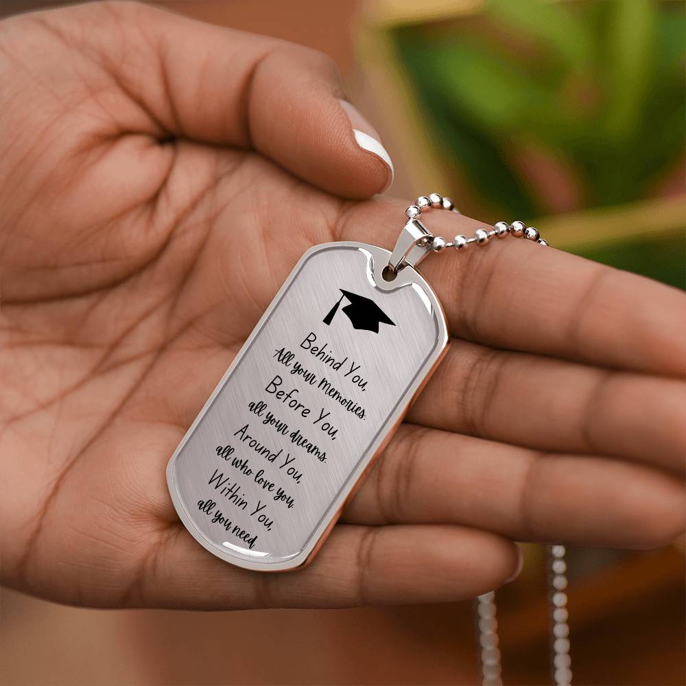 Graduation Necklace for your Grad - Dog Tag | Military Tag