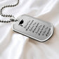 Graduation Necklace for your Grad - Dog Tag | Military Tag