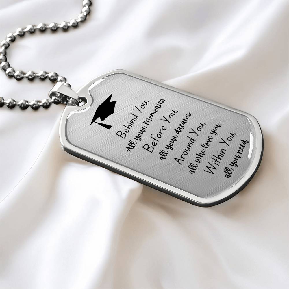 Graduation Necklace for your Grad - Dog Tag | Military Tag