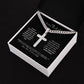 To My Future Husband | Personalized Cross with Cuban Chain Necklace