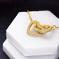 To My Beautiful Granddaughter Interlocking Heart Necklace 18k Gold